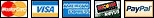 visa, mastercard, american express, discover, paypal